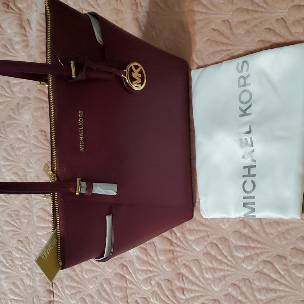 Michael Kors Dark Berry Tote - Picture 3 of 12